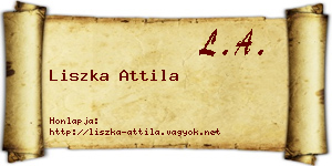 Liszka Attila névjegykártya
